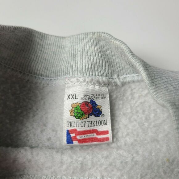 Vintage 90’s Fruit of the Loom Big Teddy Bear Graphic Ad Sweatshirt Men's 2XL - Picture 4 of 11
